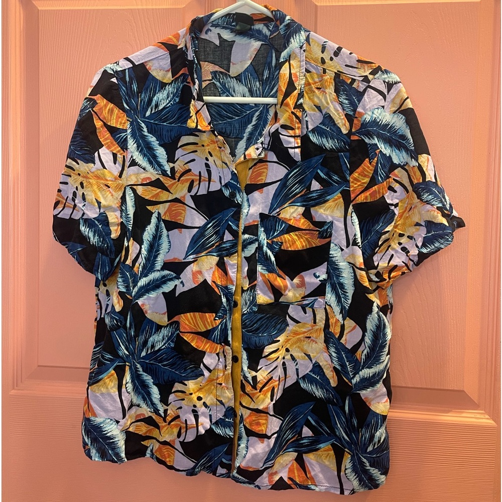 Floral Button-Up Tee